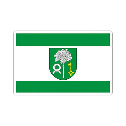 POL gmina Głowaczow flag (Poland) STICKER Vinyl Kiss-Cut Decal 4 Inch White - The Sticker Space