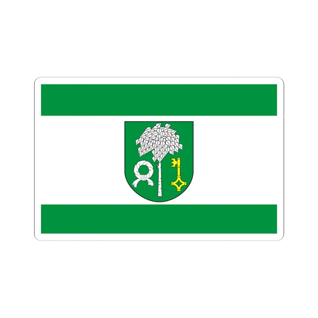 POL gmina Głowaczow flag (Poland) STICKER Vinyl Kiss-Cut Decal 6 Inch White - The Sticker Space