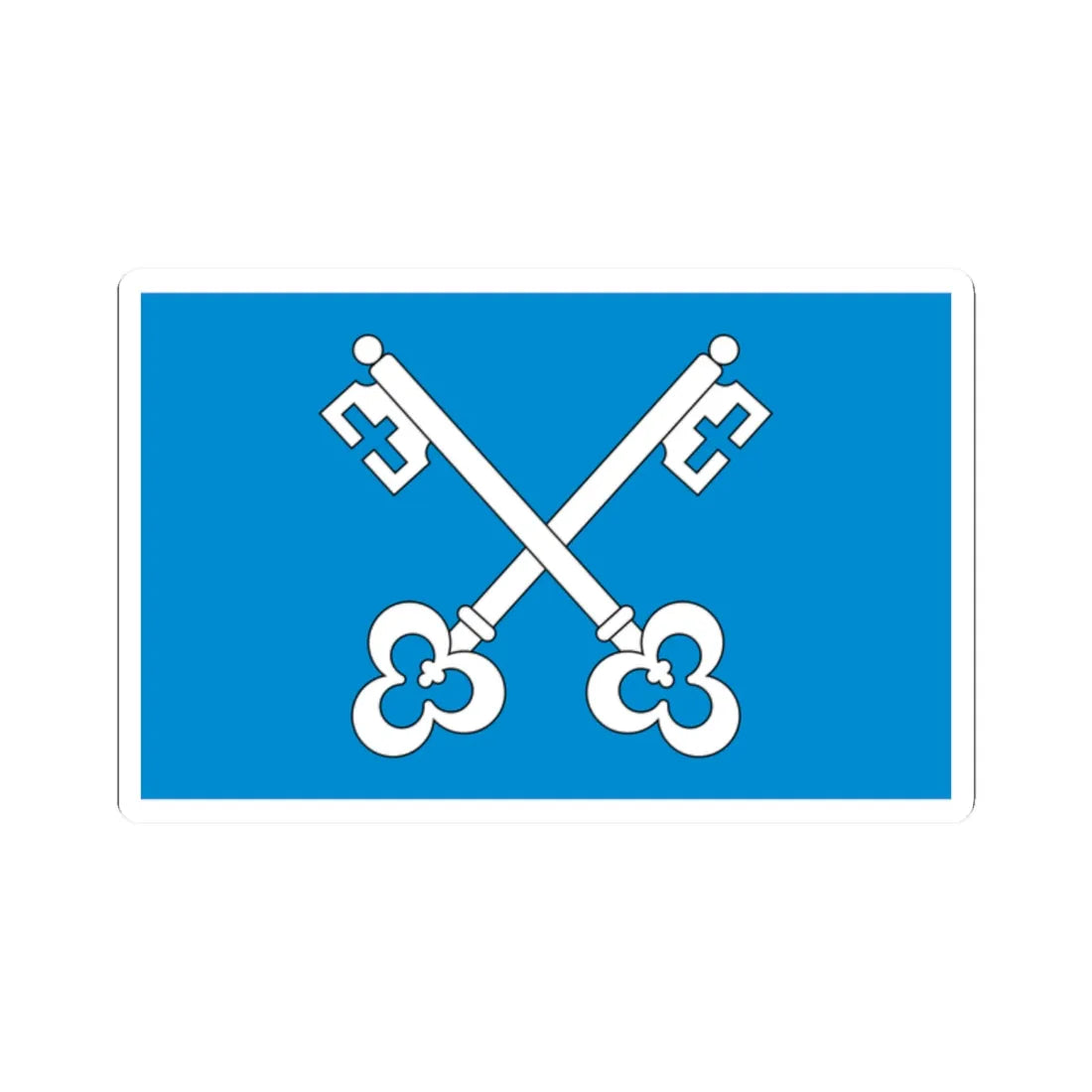 POL gmina Gowarczow flag (Poland) STICKER Vinyl Kiss-Cut Decal 2 Inch White - The Sticker Space