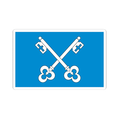 POL gmina Gowarczow flag (Poland) STICKER Vinyl Kiss-Cut Decal 3 Inch White - The Sticker Space