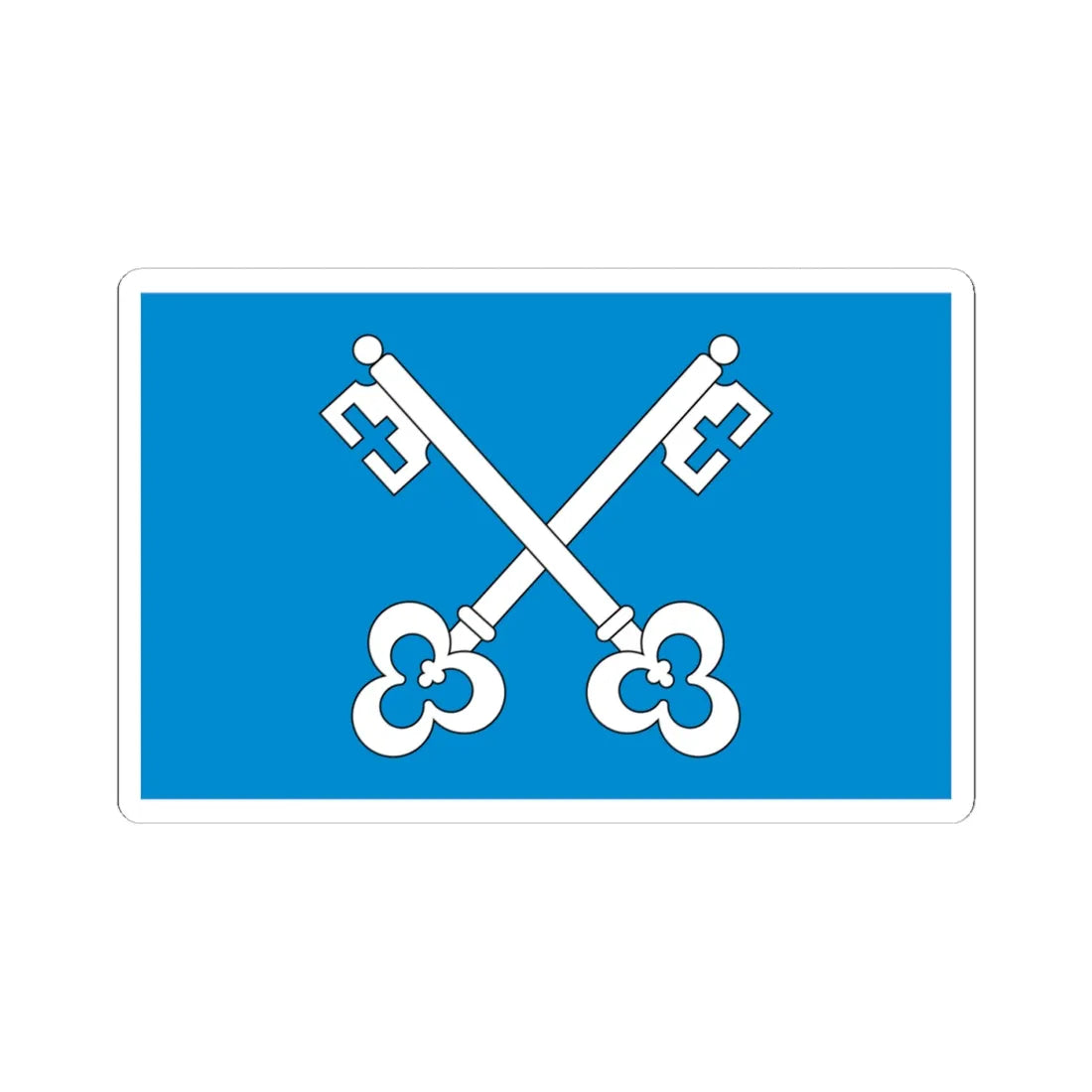 POL gmina Gowarczow flag (Poland) STICKER Vinyl Kiss-Cut Decal 4 Inch White - The Sticker Space