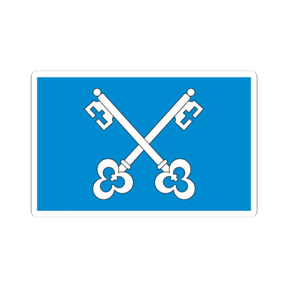 POL gmina Gowarczow flag (Poland) STICKER Vinyl Kiss-Cut Decal 4 Inch White - The Sticker Space