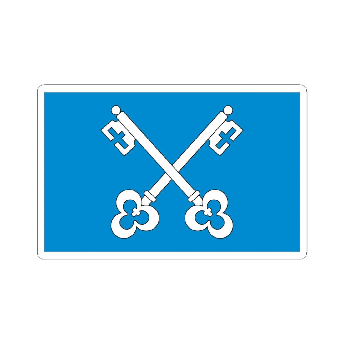 POL gmina Gowarczow flag (Poland) STICKER Vinyl Kiss-Cut Decal 6 Inch White - The Sticker Space