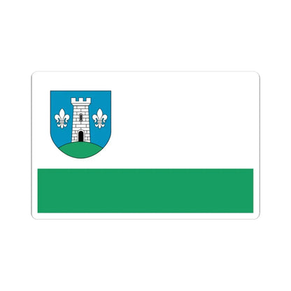 POL gmina Głowno flag (Poland) STICKER Vinyl Kiss-Cut Decal 3 Inch White - The Sticker Space