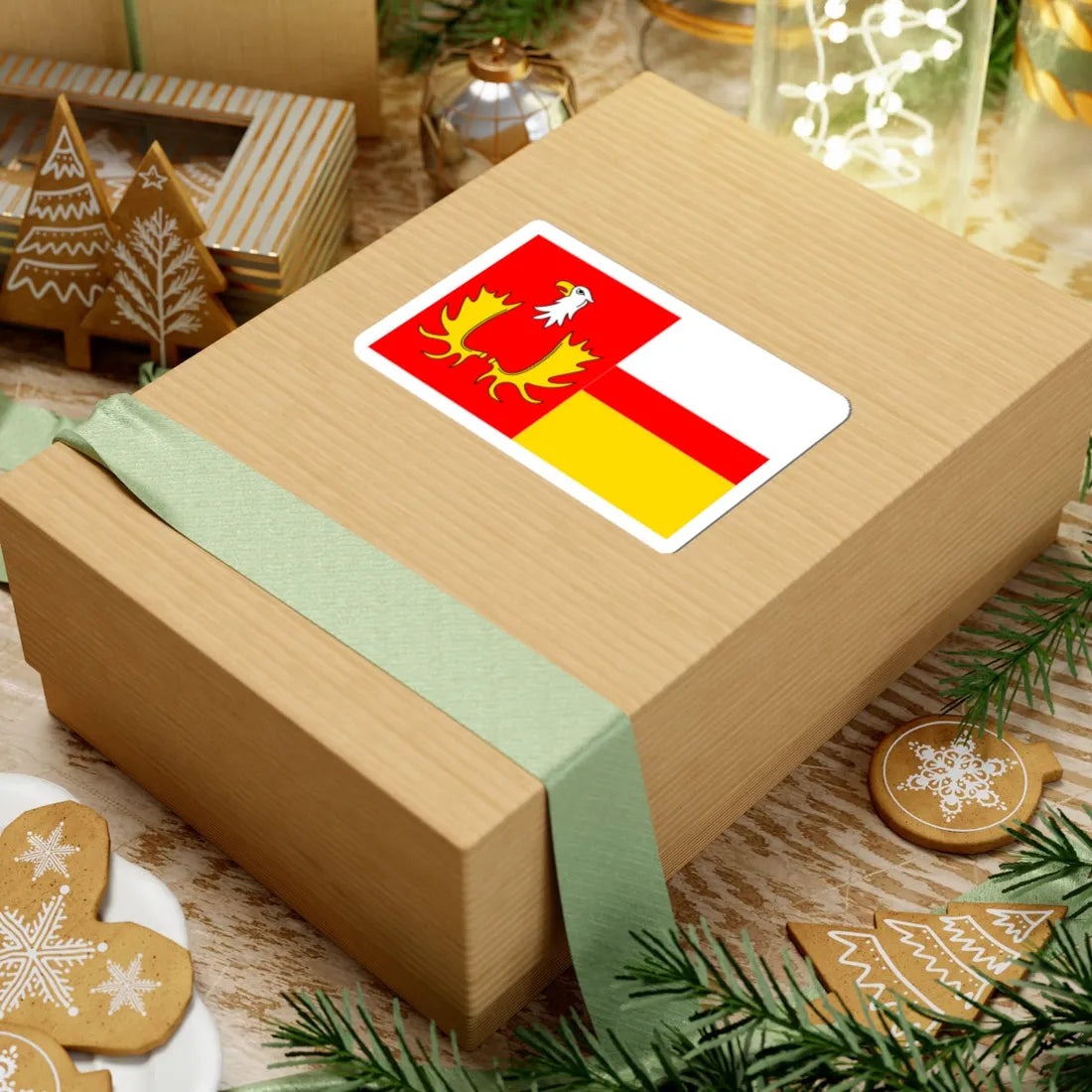 POL gmina Izabelin flag (Poland) STICKER Vinyl Kiss-Cut Decal - The Sticker Space