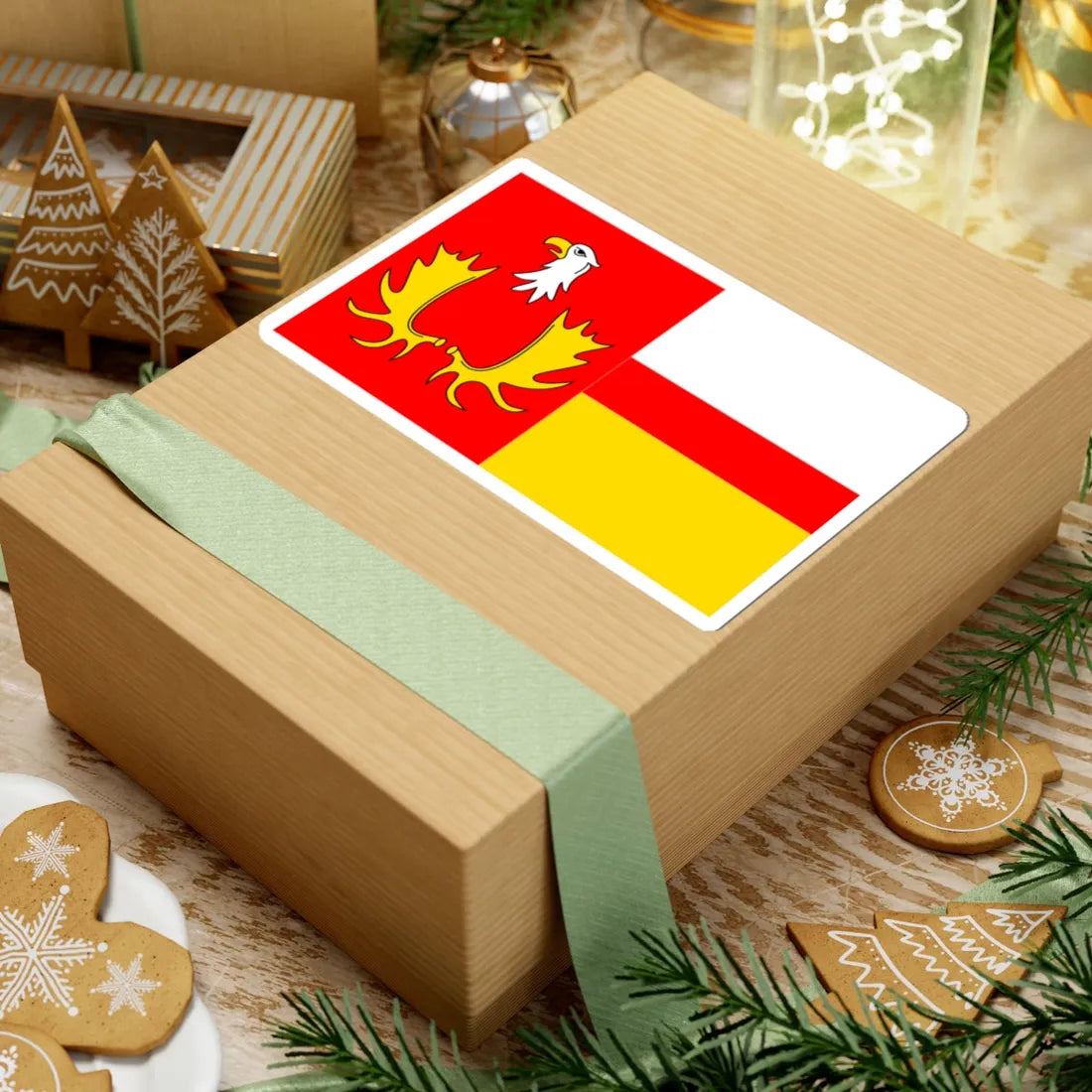 POL gmina Izabelin flag (Poland) STICKER Vinyl Kiss-Cut Decal - The Sticker Space