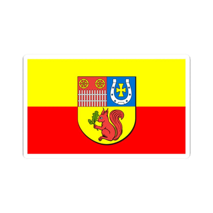 POL gmina Jarocin flag (Poland) STICKER Vinyl Kiss-Cut Decal 2 Inch White - The Sticker Space