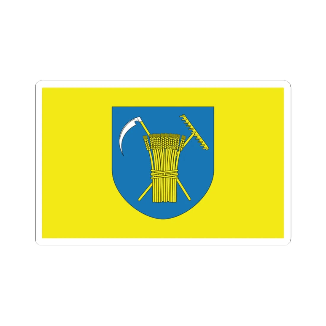 POL gmina Jaworze flag (Poland) STICKER Vinyl Kiss-Cut Decal 2 Inch White - The Sticker Space