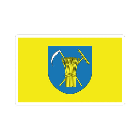 POL gmina Jaworze flag (Poland) STICKER Vinyl Kiss-Cut Decal 2 Inch White - The Sticker Space