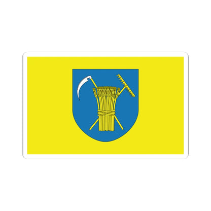 POL gmina Jaworze flag (Poland) STICKER Vinyl Kiss-Cut Decal 3 Inch White - The Sticker Space