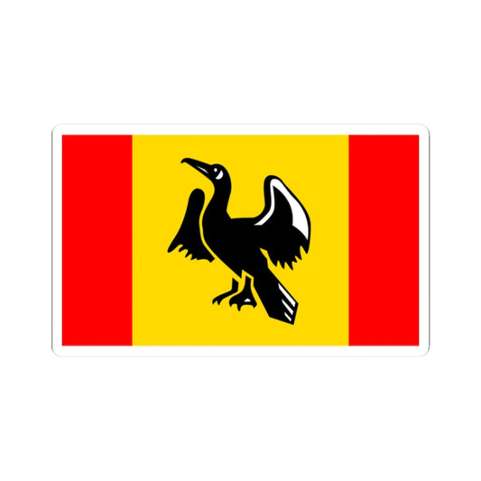 POL gmina Jedwabno flag (Poland) STICKER Vinyl Kiss-Cut Decal 2 Inch White - The Sticker Space