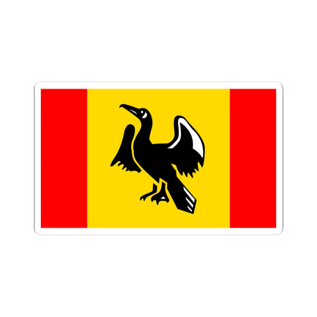 POL gmina Jedwabno flag (Poland) STICKER Vinyl Kiss-Cut Decal 3 Inch White - The Sticker Space