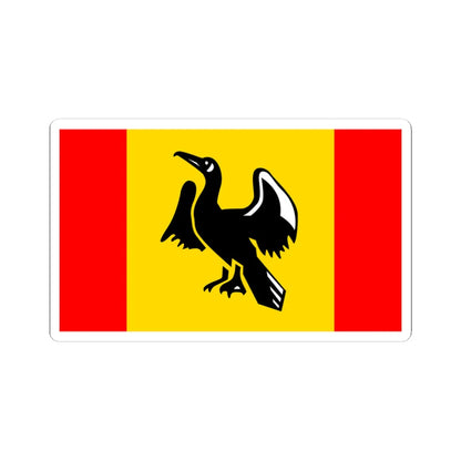 POL gmina Jedwabno flag (Poland) STICKER Vinyl Kiss-Cut Decal 3 Inch White - The Sticker Space