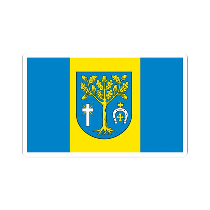 POL gmina Jezowe flag (Poland) STICKER Vinyl Kiss-Cut Decal 2 Inch White - The Sticker Space
