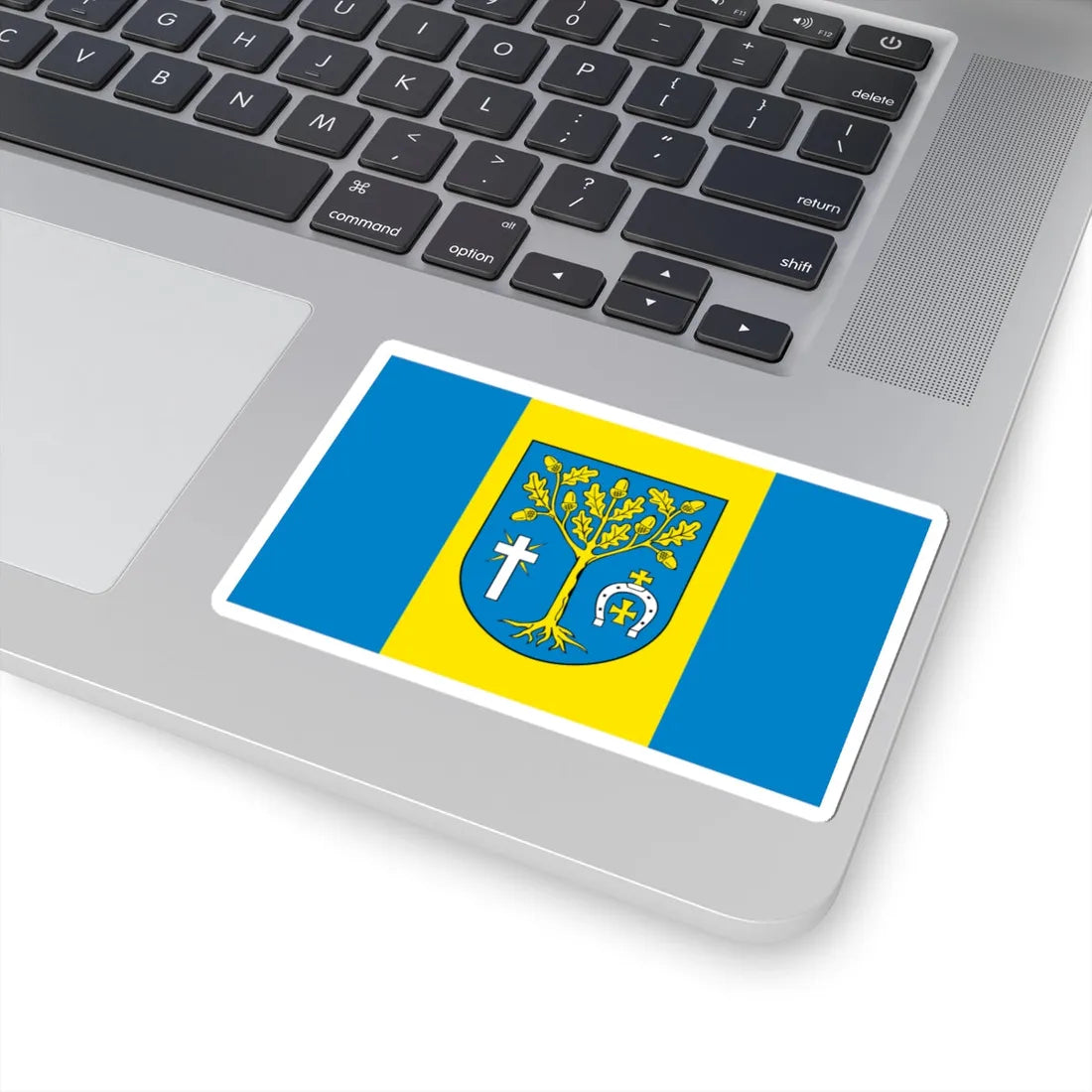 POL gmina Jezowe flag (Poland) STICKER Vinyl Kiss-Cut Decal - The Sticker Space