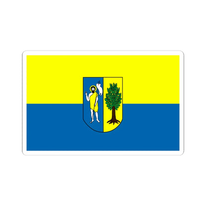 POL gmina Jonkowo flag (Poland) STICKER Vinyl Kiss-Cut Decal 4 Inch White - The Sticker Space