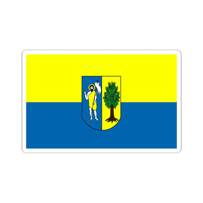 POL gmina Jonkowo flag (Poland) STICKER Vinyl Kiss-Cut Decal 6 Inch White - The Sticker Space