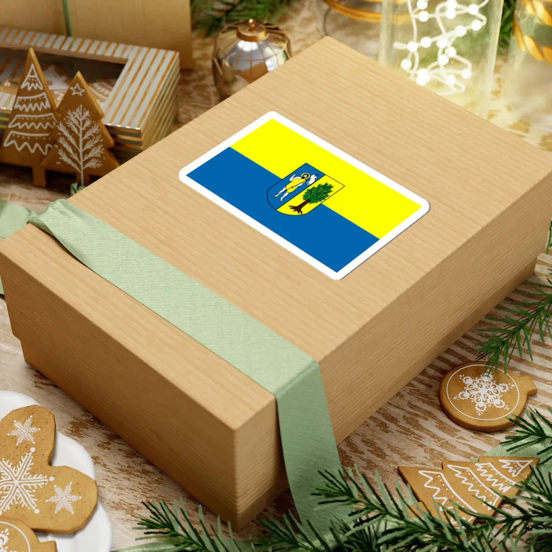 POL gmina Jonkowo flag (Poland) STICKER Vinyl Kiss-Cut Decal - The Sticker Space