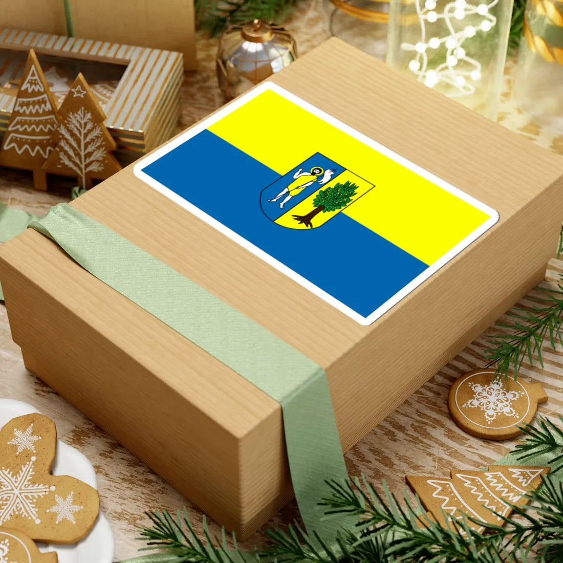 POL gmina Jonkowo flag (Poland) STICKER Vinyl Kiss-Cut Decal - The Sticker Space