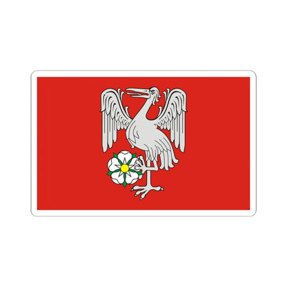 POL gmina Kesowo flag (Poland) STICKER Vinyl Kiss-Cut Decal 6 Inch White - The Sticker Space