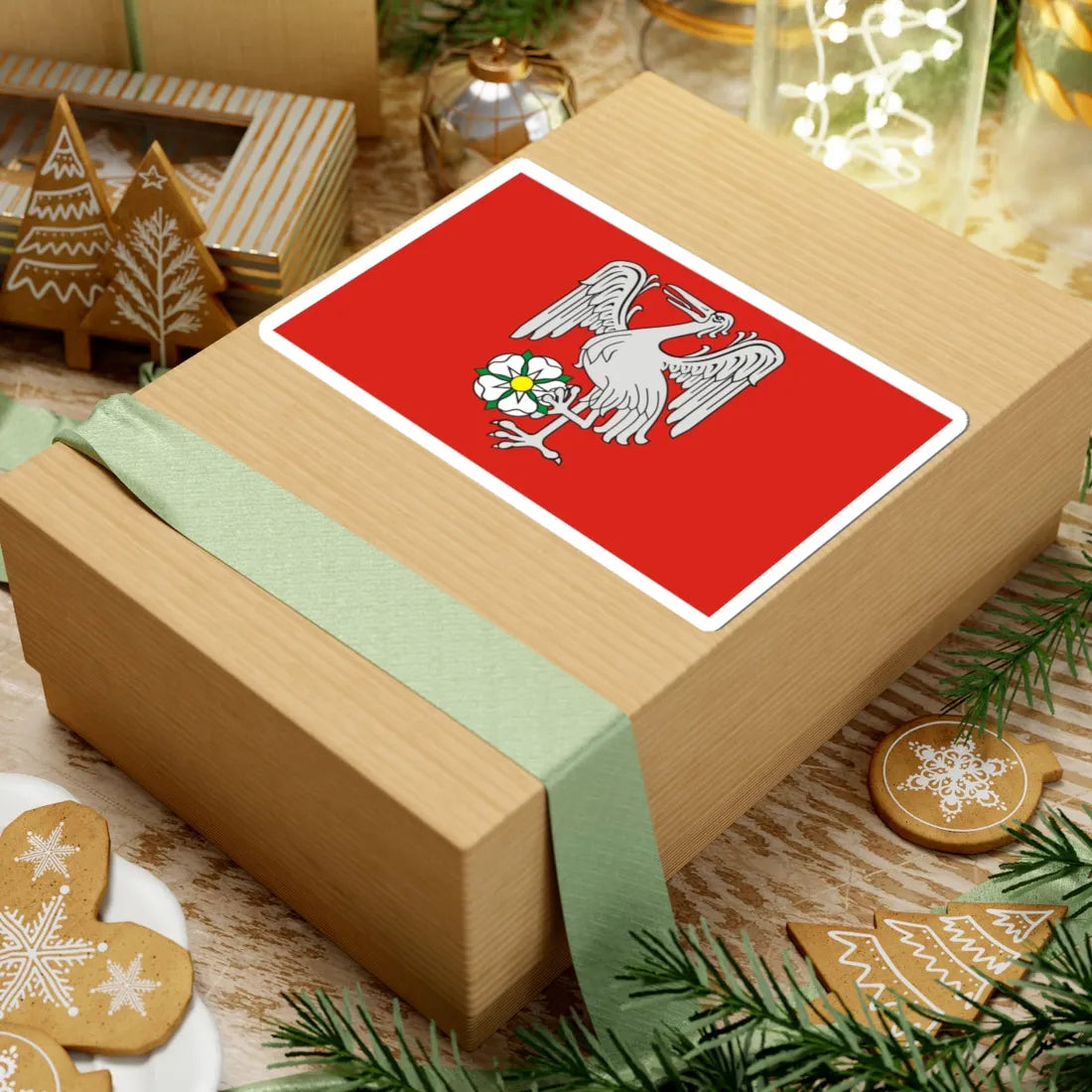 POL gmina Kesowo flag (Poland) STICKER Vinyl Kiss-Cut Decal - The Sticker Space