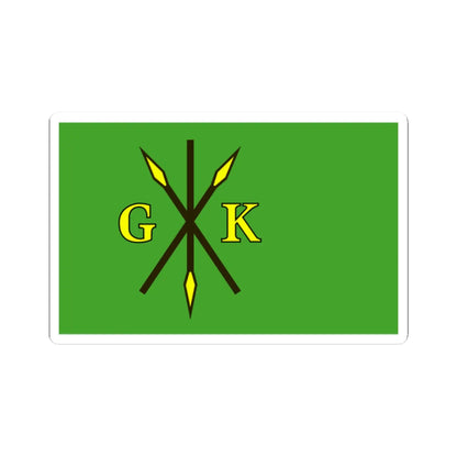 POL gmina Kije flag (Poland) STICKER Vinyl Kiss-Cut Decal 2 Inch White - The Sticker Space