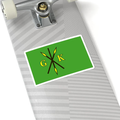 POL gmina Kije flag (Poland) STICKER Vinyl Kiss-Cut Decal - The Sticker Space