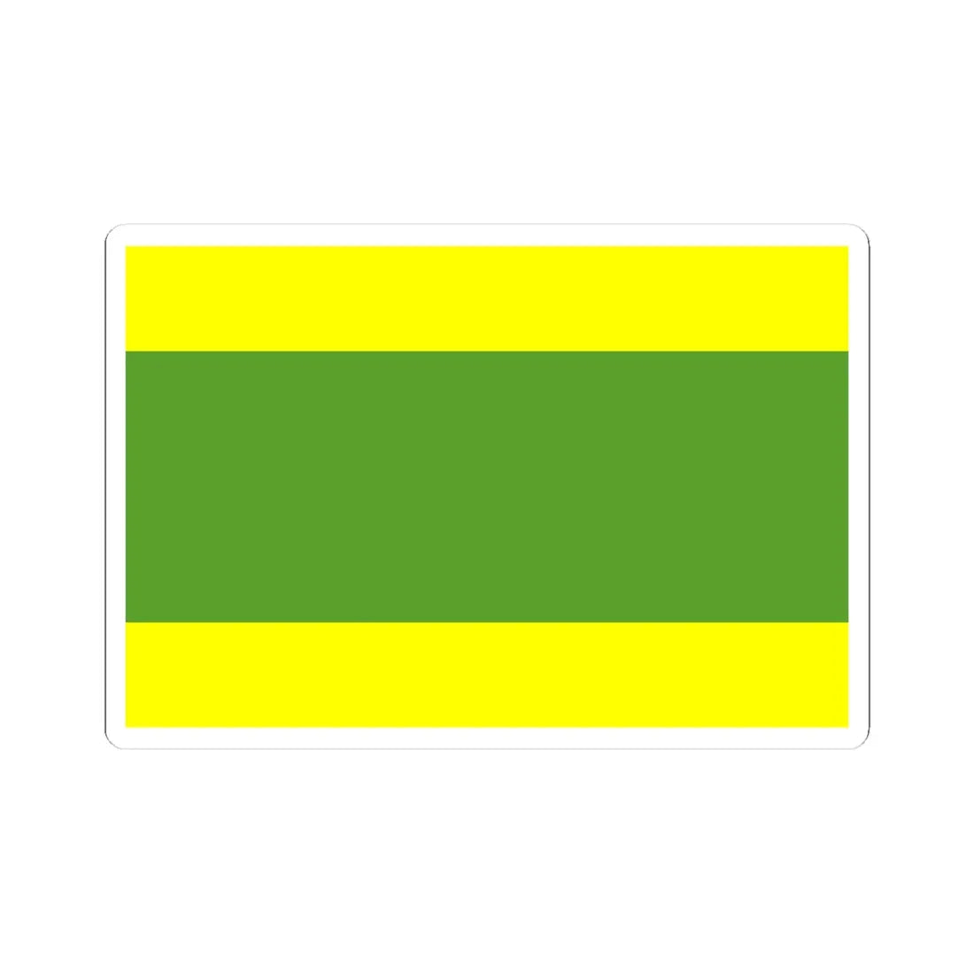 POL gmina Kleszczow flag (Poland) STICKER Vinyl Kiss-Cut Decal 3 Inch White - The Sticker Space