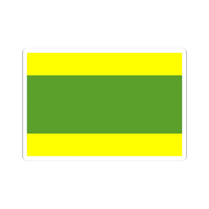 POL gmina Kleszczow flag (Poland) STICKER Vinyl Kiss-Cut Decal 3 Inch White - The Sticker Space