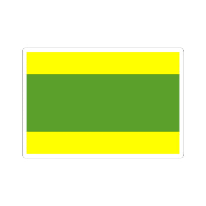 POL gmina Kleszczow flag (Poland) STICKER Vinyl Kiss-Cut Decal 4 Inch White - The Sticker Space