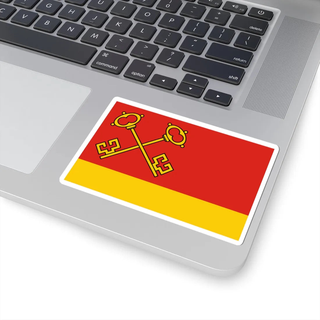 POL gmina Klucze flag (Poland) STICKER Vinyl Kiss-Cut Decal - The Sticker Space