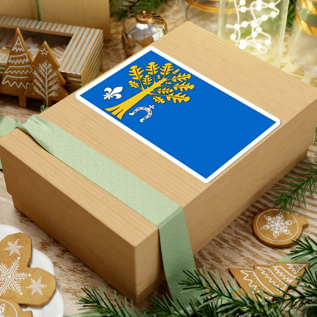 POL gmina Kluki flag (Poland) STICKER Vinyl Kiss-Cut Decal - The Sticker Space