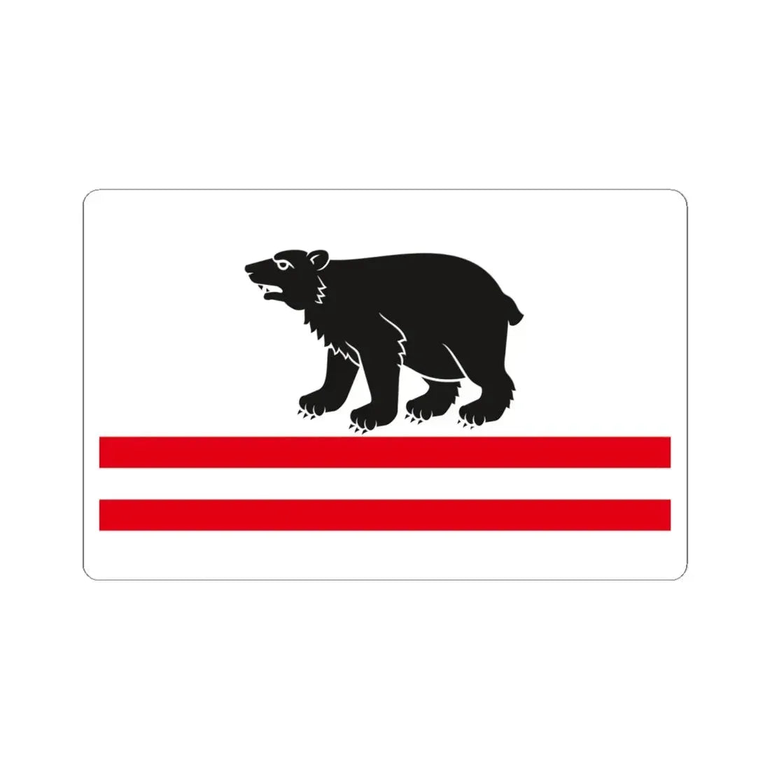 POL gmina Kłoczew flag (Poland) STICKER Vinyl Kiss-Cut Decal 6 Inch White - The Sticker Space