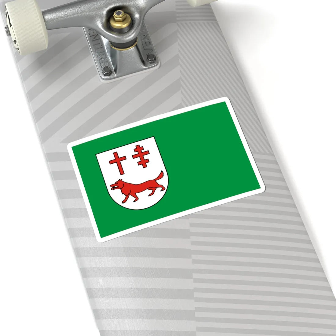 POL gmina Lelkowo flag (Poland) STICKER Vinyl Kiss-Cut Decal - The Sticker Space