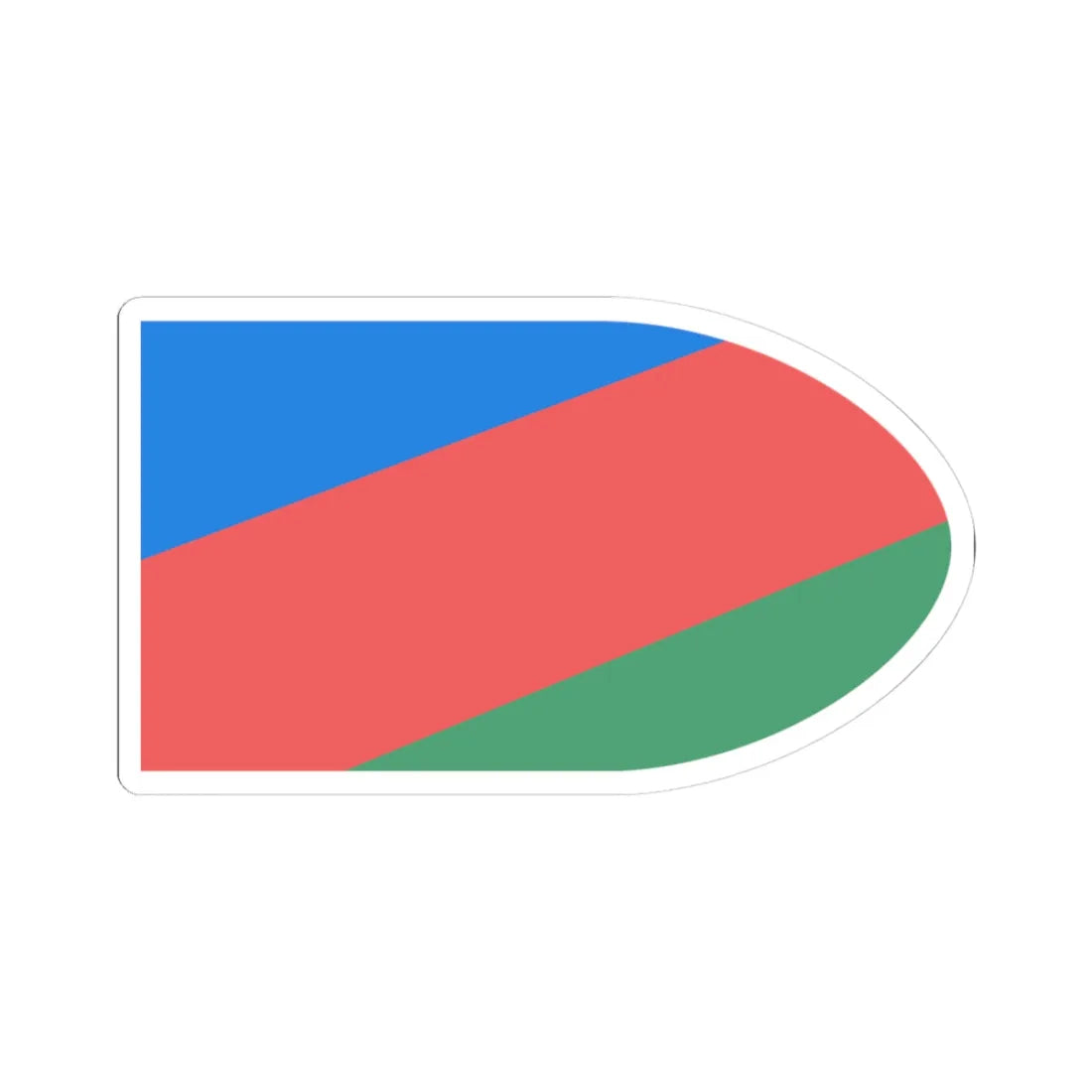 POL gmina Lesna flag (Poland) STICKER Vinyl Kiss-Cut Decal 3 Inch White - The Sticker Space