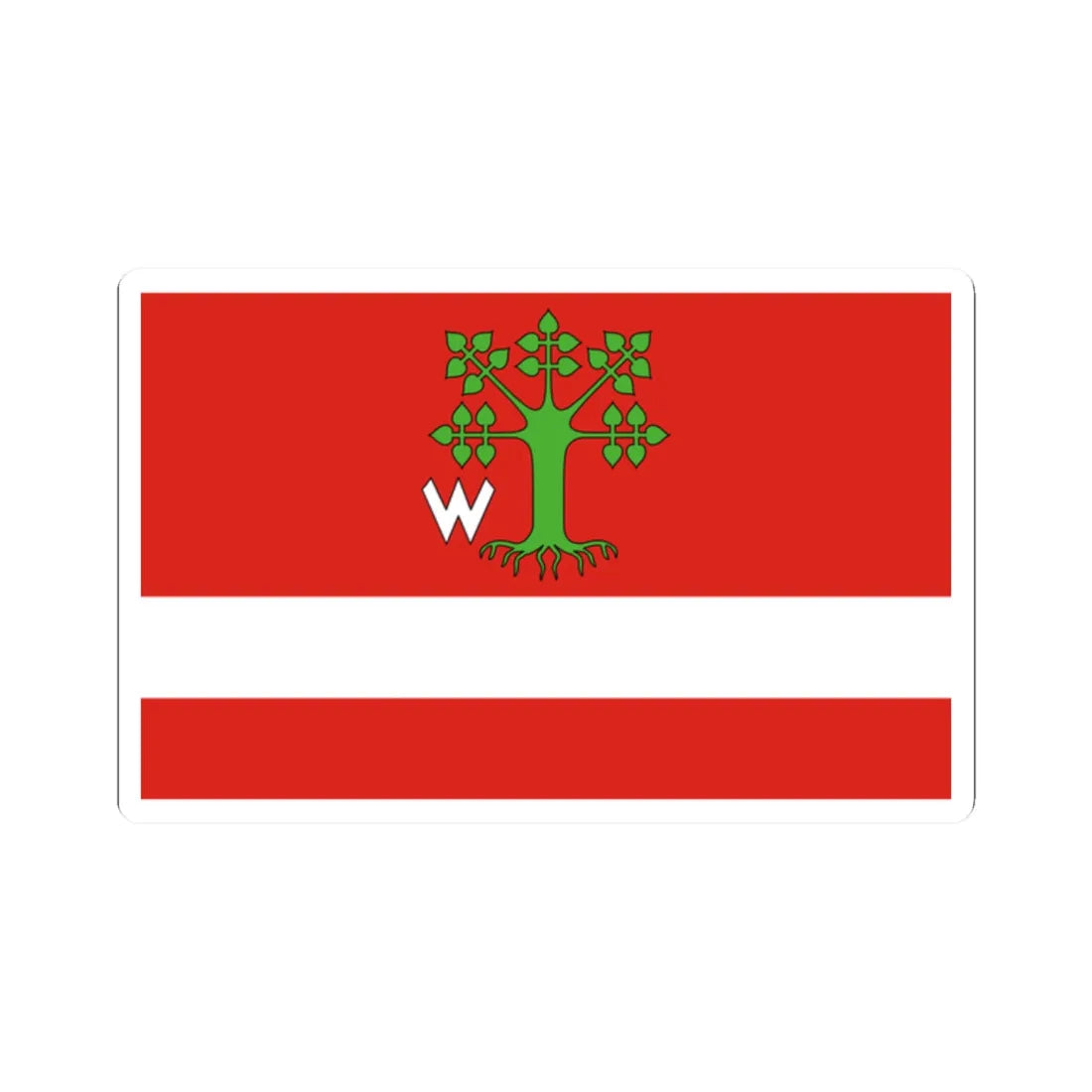 POL gmina Lipie flag (Poland) STICKER Vinyl Kiss-Cut Decal 2 Inch White - The Sticker Space