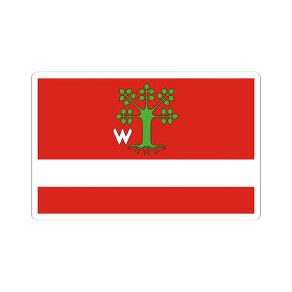 POL gmina Lipie flag (Poland) STICKER Vinyl Kiss-Cut Decal 4 Inch White - The Sticker Space