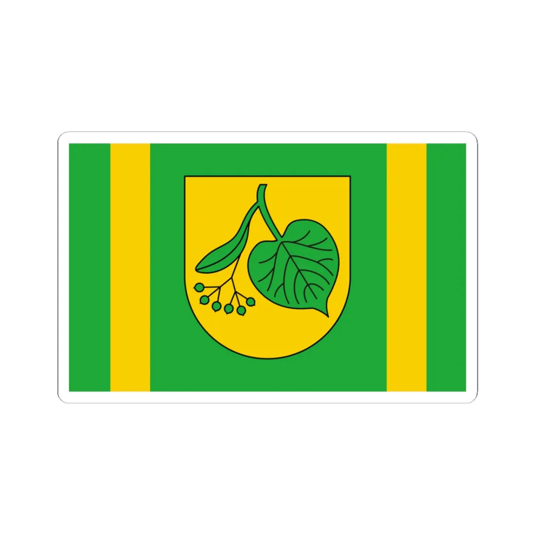 POL gmina Lipka flag (Poland) STICKER Vinyl Kiss-Cut Decal 3 Inch White - The Sticker Space