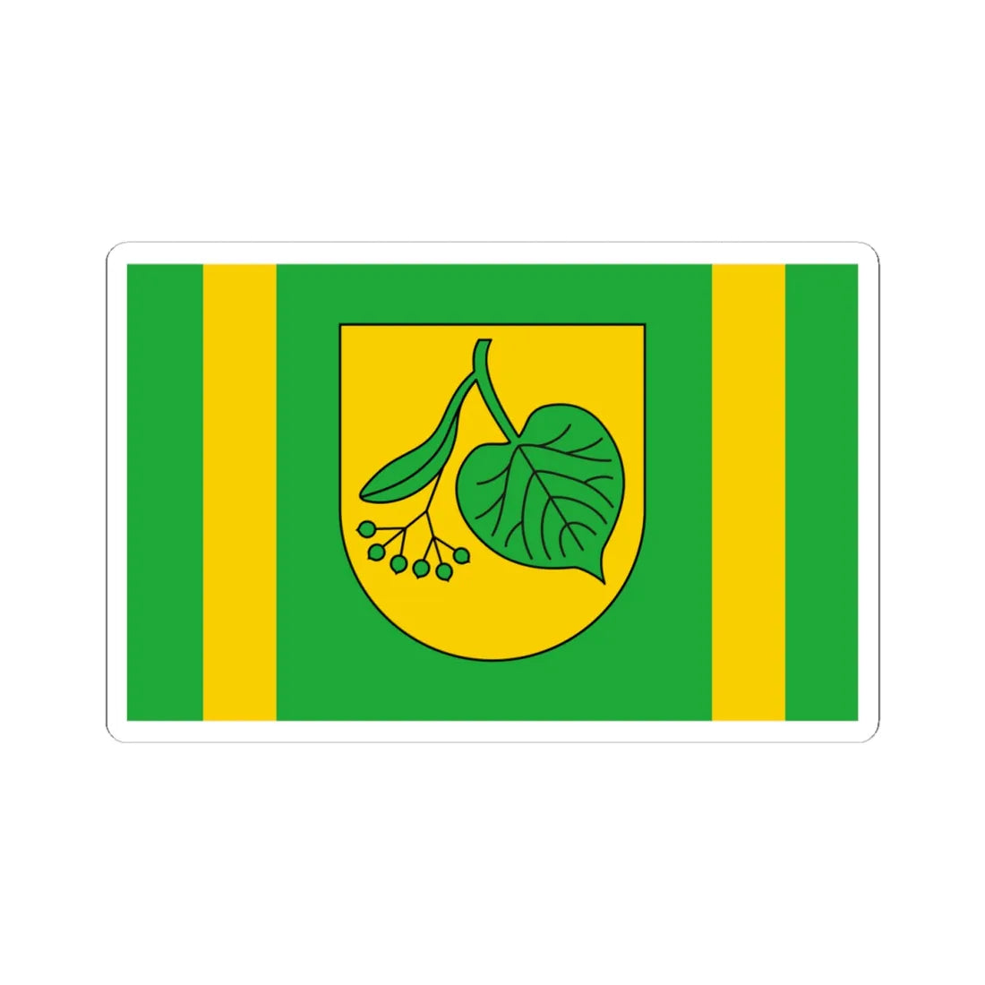 POL gmina Lipka flag (Poland) STICKER Vinyl Kiss-Cut Decal 4 Inch White - The Sticker Space