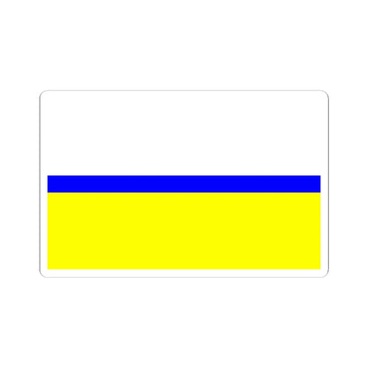 POL gmina Lubrza flag (Poland) STICKER Vinyl Kiss-Cut Decal 3 Inch White - The Sticker Space