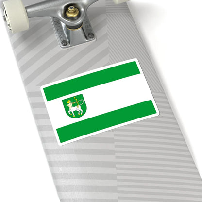 POL gmina Lutomiersk flag (Poland) STICKER Vinyl Kiss-Cut Decal - The Sticker Space