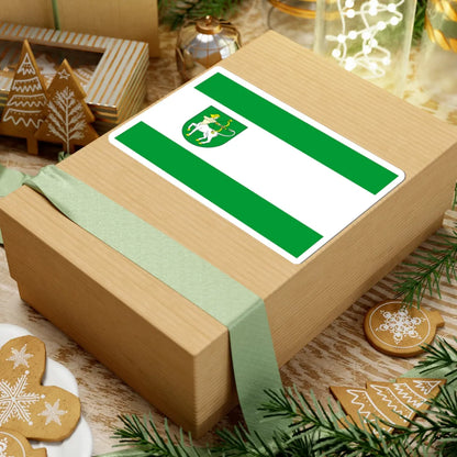 POL gmina Lutomiersk flag (Poland) STICKER Vinyl Kiss-Cut Decal - The Sticker Space