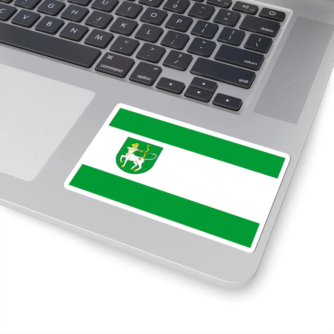 POL gmina Lutomiersk flag (Poland) STICKER Vinyl Kiss-Cut Decal - The Sticker Space