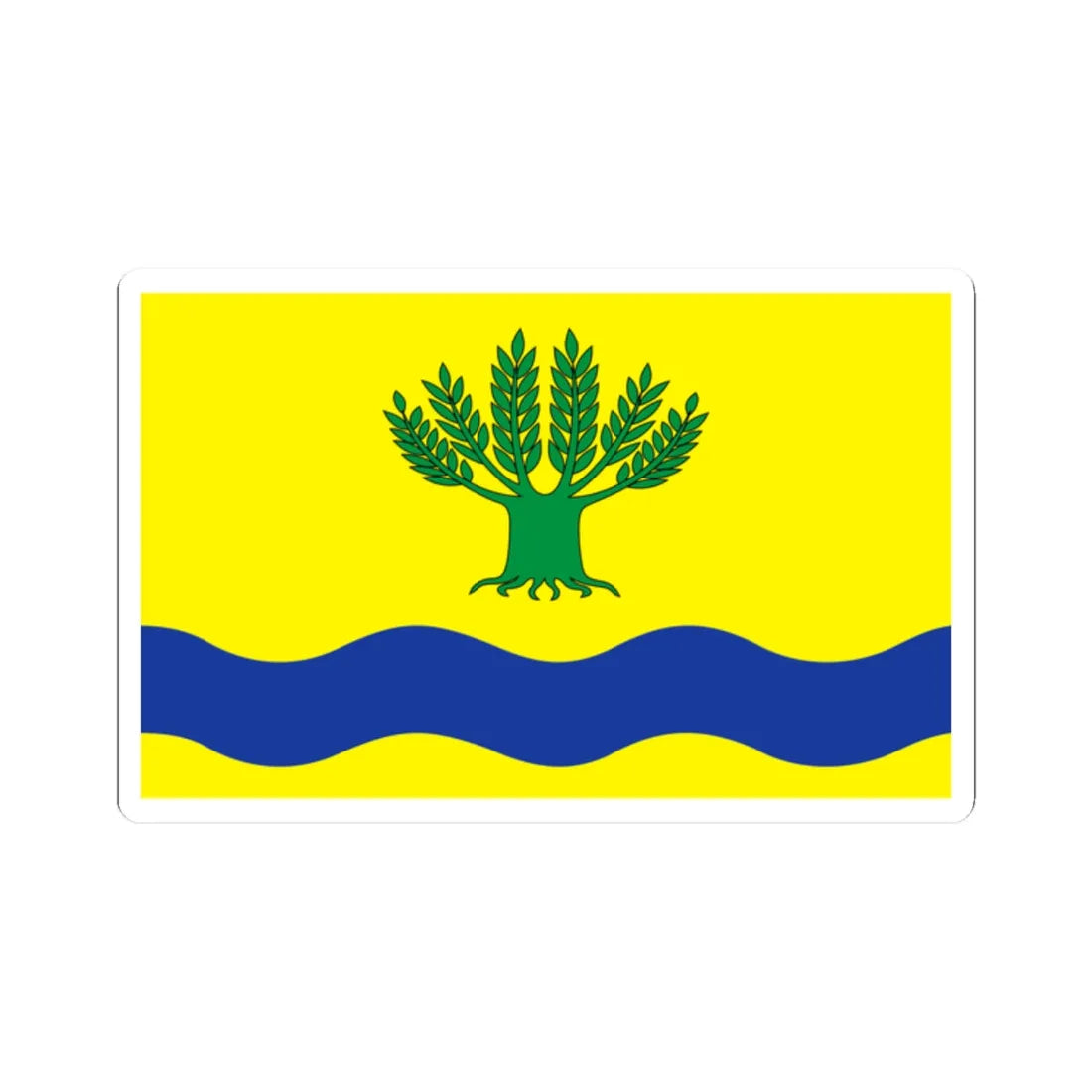 POL gmina Malbork flag (Poland) STICKER Vinyl Kiss-Cut Decal 2 Inch White - The Sticker Space