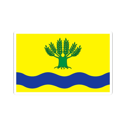 POL gmina Malbork flag (Poland) STICKER Vinyl Kiss-Cut Decal 2 Inch White - The Sticker Space