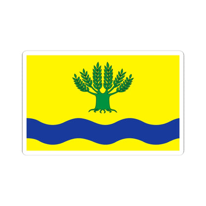 POL gmina Malbork flag (Poland) STICKER Vinyl Kiss-Cut Decal 3 Inch White - The Sticker Space