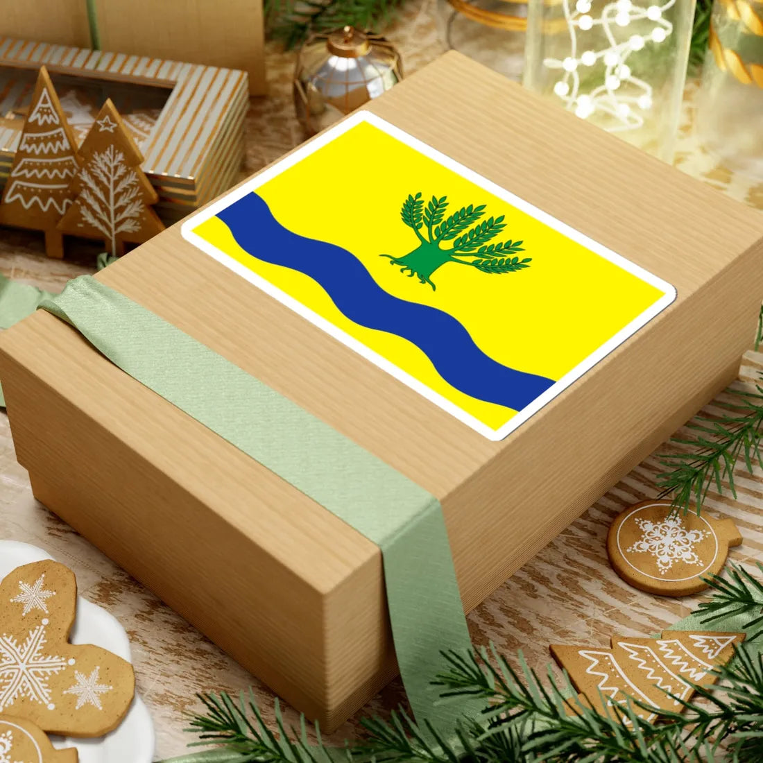 POL gmina Malbork flag (Poland) STICKER Vinyl Kiss-Cut Decal - The Sticker Space