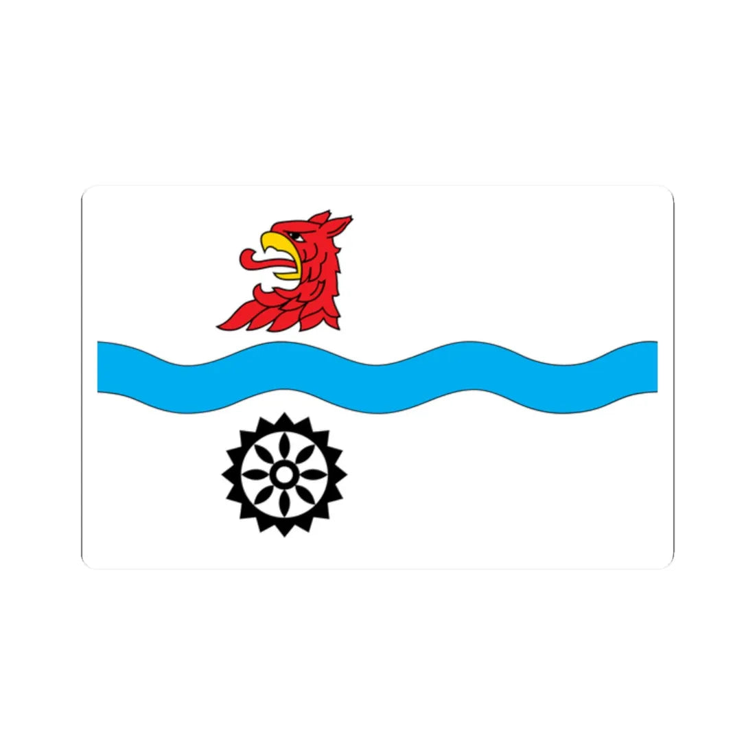 POL gmina Marianowo flag (Poland) STICKER Vinyl Kiss-Cut Decal 2 Inch White - The Sticker Space