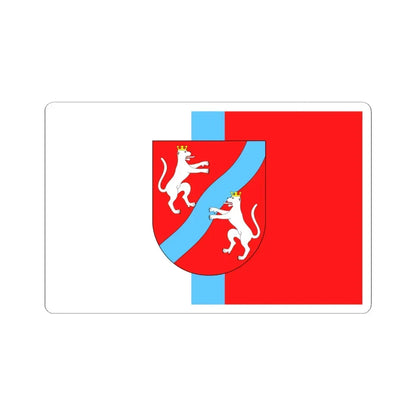 POL gmina Mełgiew flag (Poland) STICKER Vinyl Kiss-Cut Decal 6 Inch White - The Sticker Space