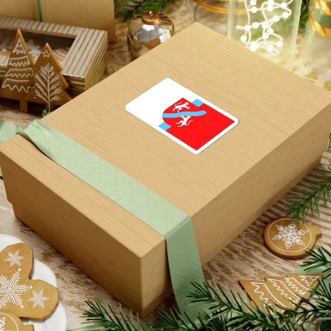 POL gmina Mełgiew flag (Poland) STICKER Vinyl Kiss-Cut Decal - The Sticker Space